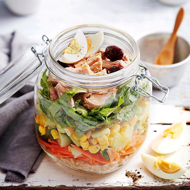 Photo of Brown rice & tuna salad in a jar by WW