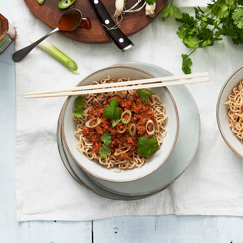 ViktVäktarna - Kalkonfärssås med mango chutney och äggnudlar