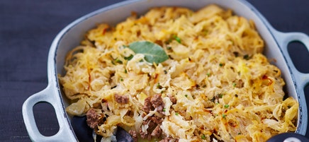 Sauerkraut-Hack-Auflauf