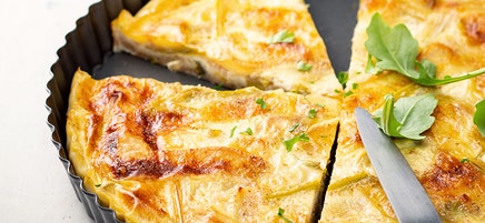 Quiche aux poireaux et maroilles