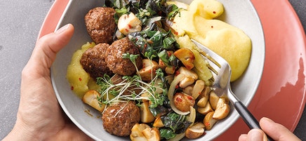 Polenta bowl met gehaktballetjes