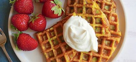 Waffle-Iron Zucchini Omelet