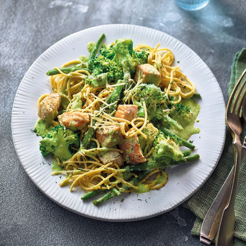 Cremige Broccoli-Trutenbrust-Pasta