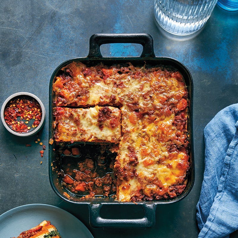 Foto van Zoete aardappel lasagne met kalkoen en salie door WW