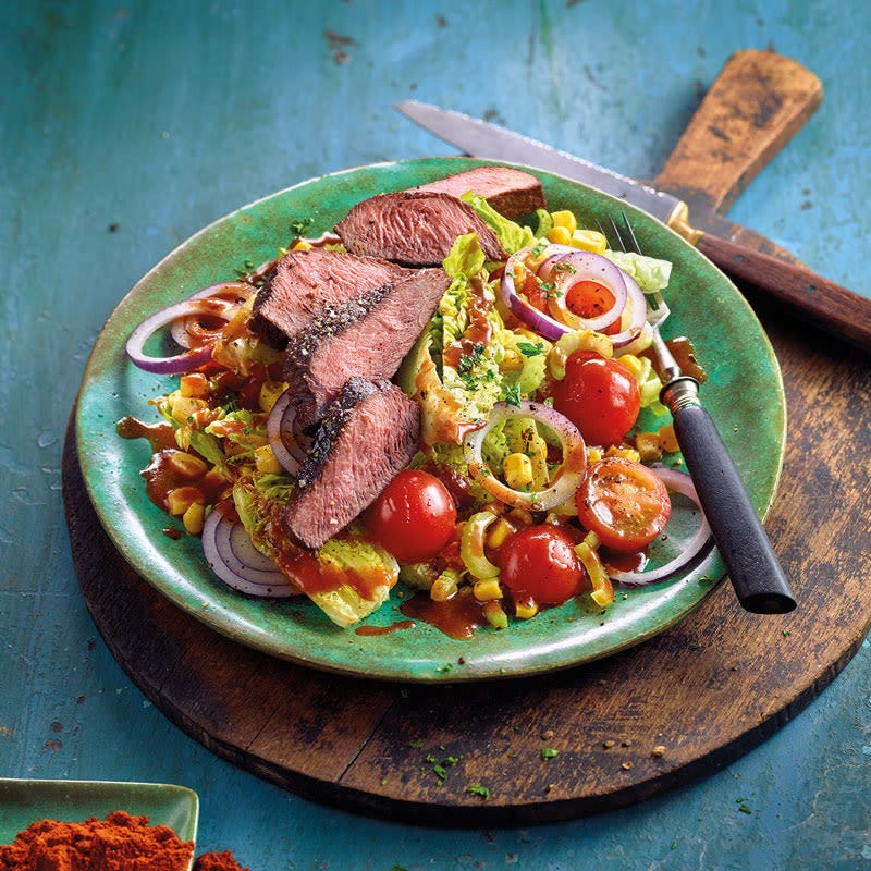 BBQ-Steak-Salat