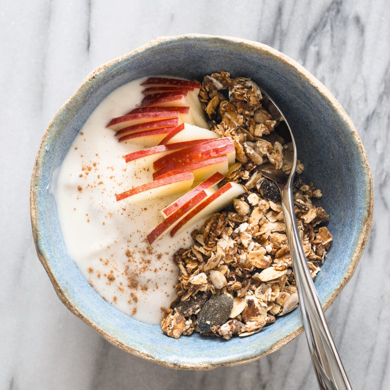 Foto van Muesli met appel en banaan door WW