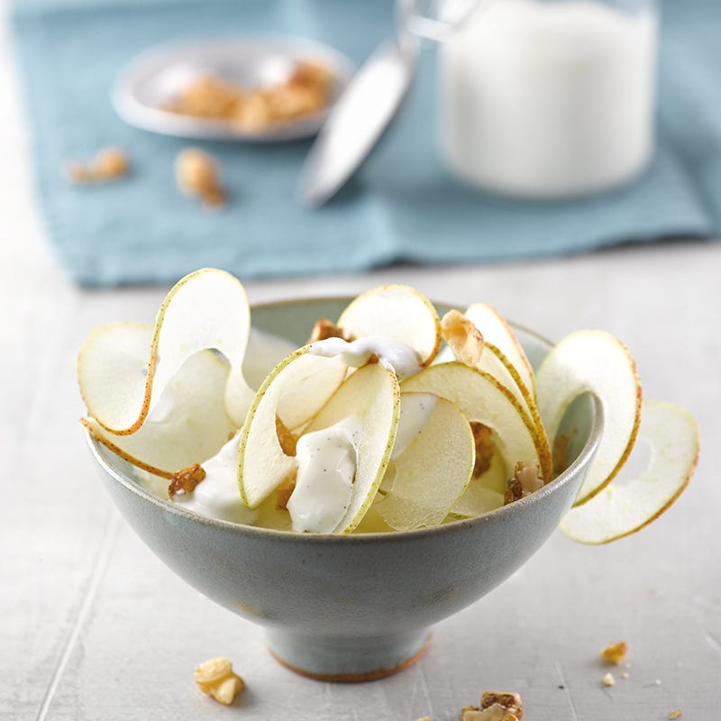 Foto van Peerlinten op vanilleyoghurt met walnoten door WW