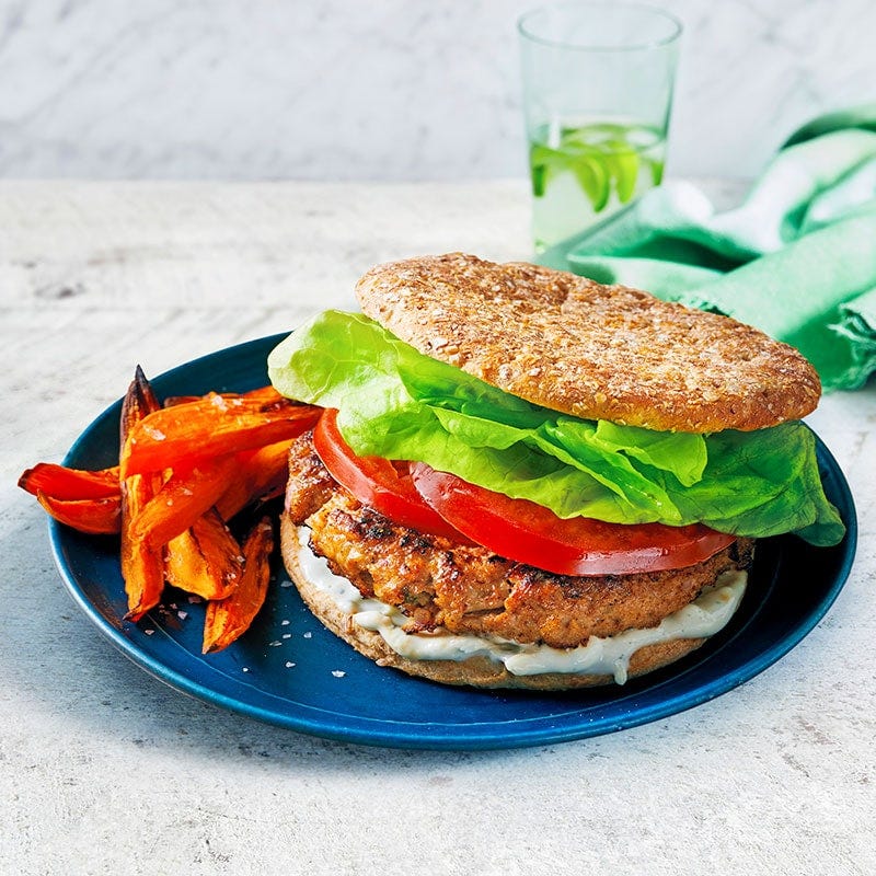 Chicken & blue cheese burgers