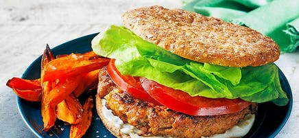 Chicken and blue cheese burgers