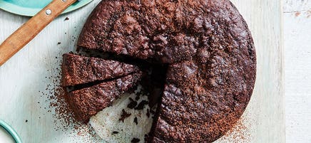 Dark chocolate avocado cake