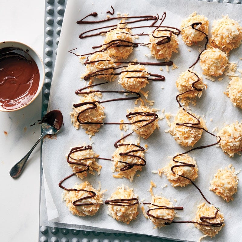 Choc-coconut balls