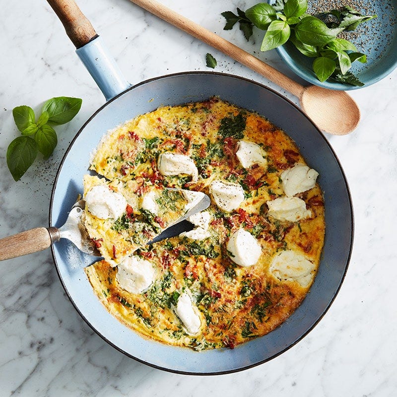 Bacon and ricotta frittata