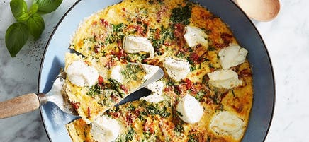 Bacon and ricotta frittata