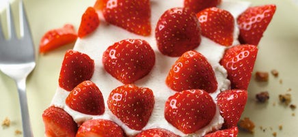 Aardbeien-yoghurttaartje
