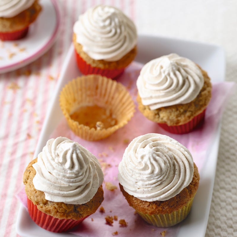 Foto van Mini-hazelnootcupcakes met kaneelroom door WW