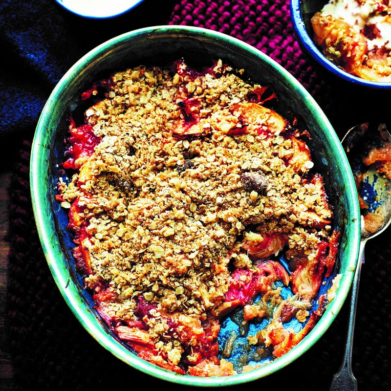Photo de Crumble de pommes et rhubarbe prise par WW