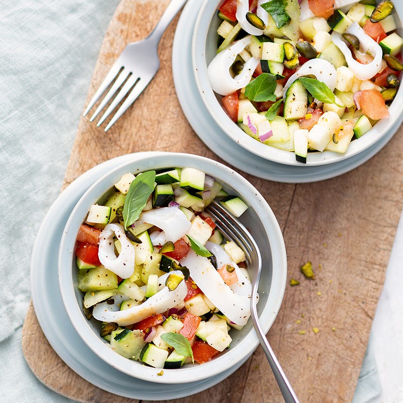 Photo de/du Verrines de calamars aux courgettes et pistaches par WW