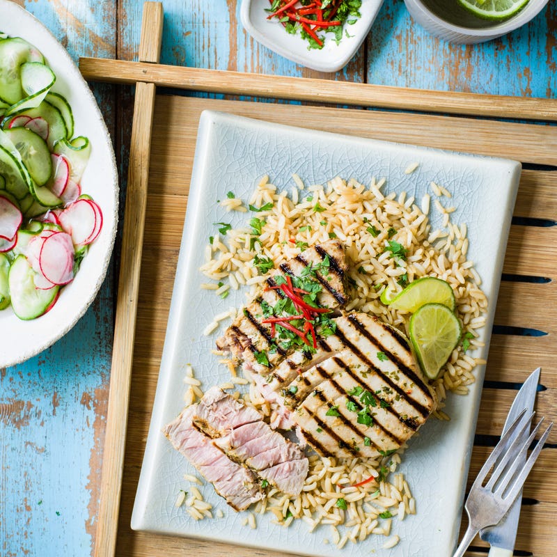 Photo de/du Steak de thon mariné au soja par WW