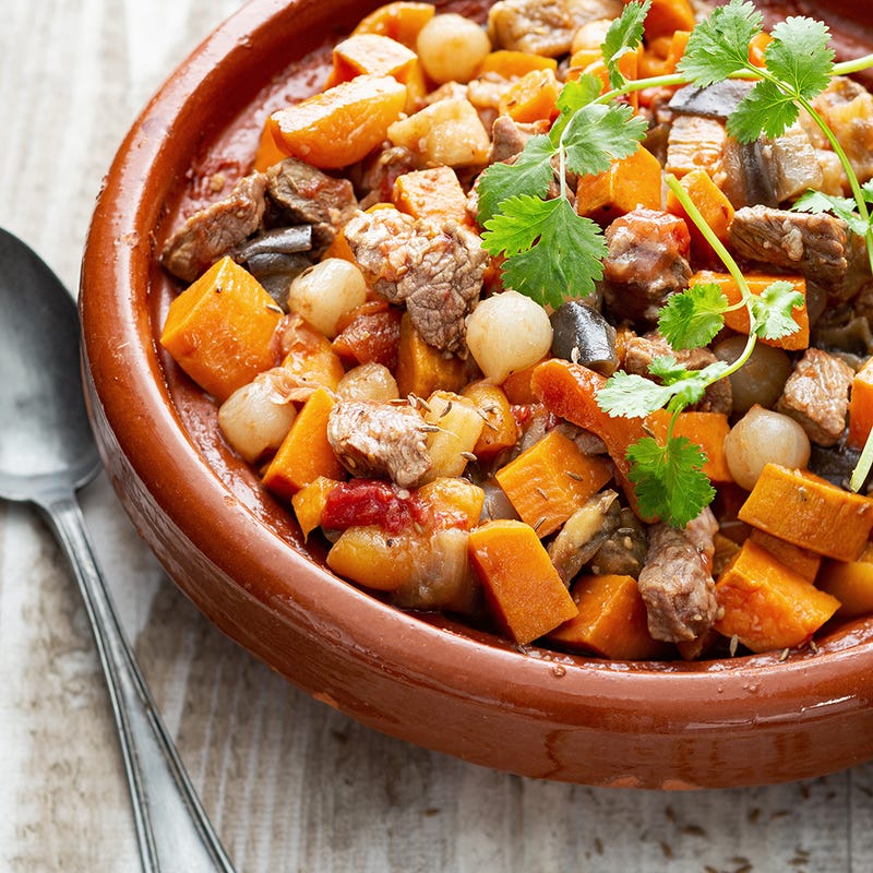 Photo de/du Tajine de patate douce et veau aux abricots par WW