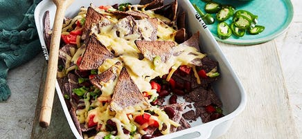 Blue corn nachos