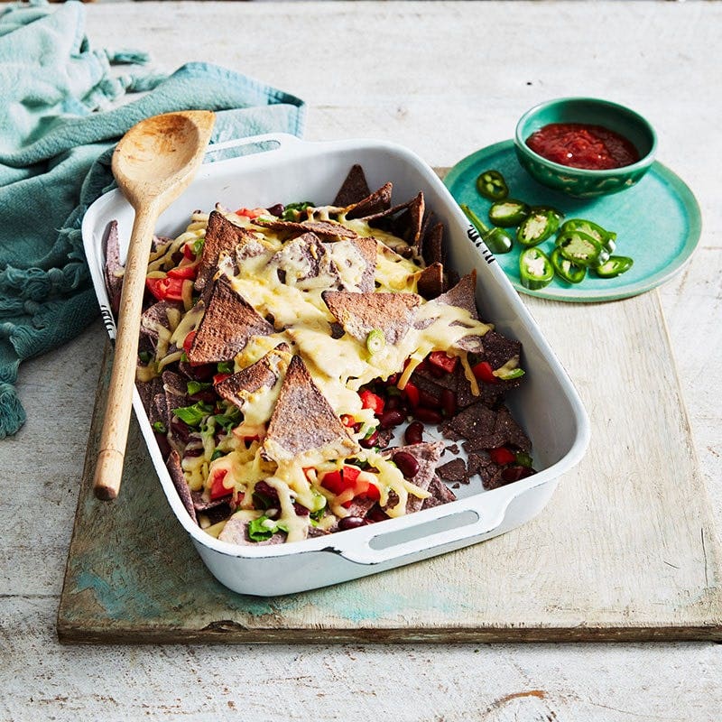 Blue corn nachos