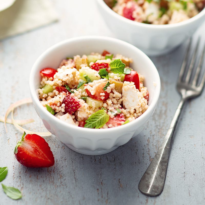 Photo de/du Taboulé à la rhubarbe et à la fraise par WW