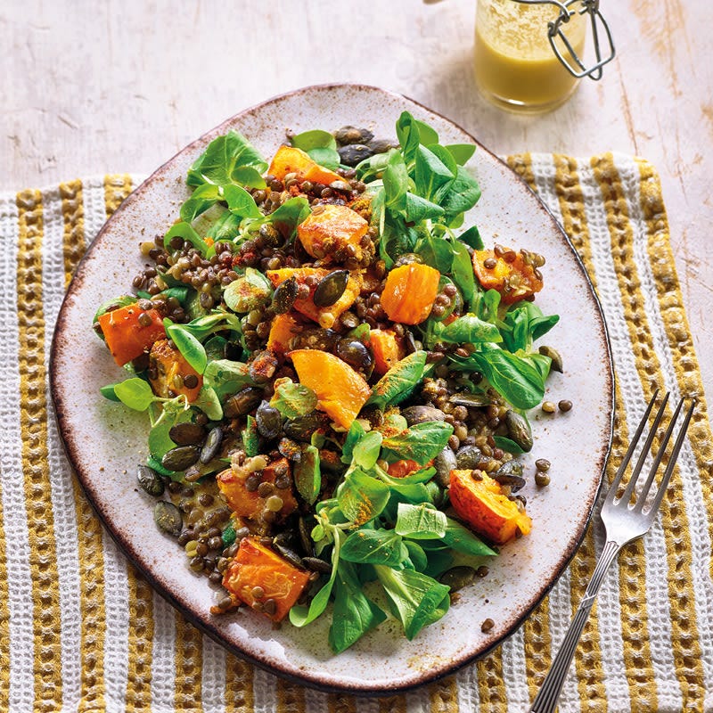 Linsen-Kürbis-Salat