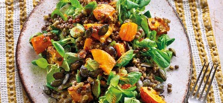Linsen-Kürbis-Salat
