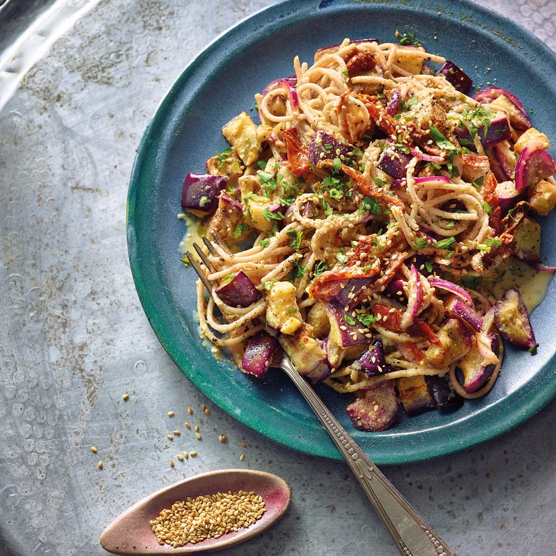 Photo de/du Pâtes au houmous et aux tomates séchées par WW