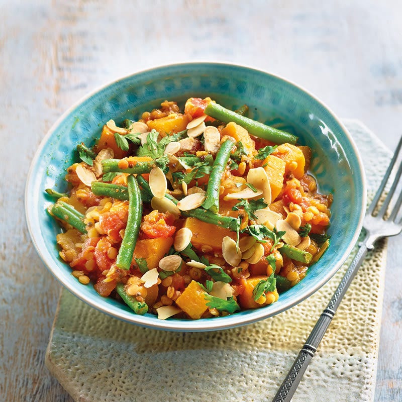 Kürbisdhal mit Mandeln