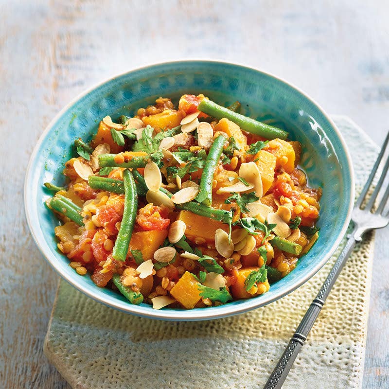 Kürbisdhal mit Mandeln