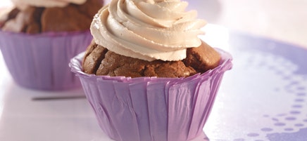 Chocolade-karamelcupcakes