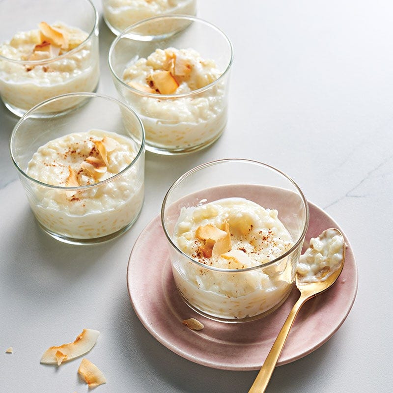 Coconut rice pudding