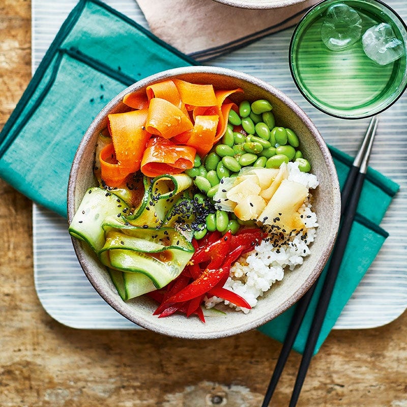 Vegan sushi bowls
