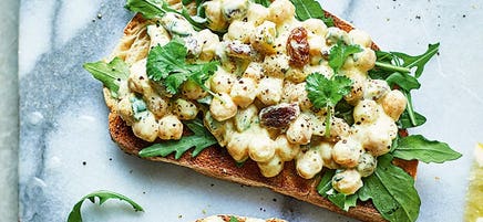 Chickpea open sandwich