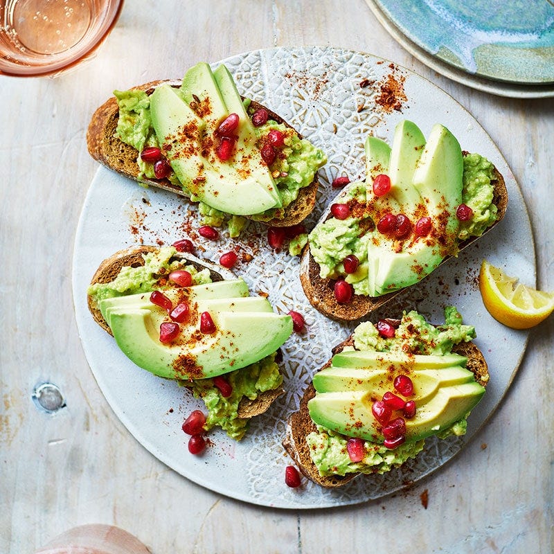 Moroccan-style smashed avo toast
