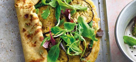 Crêpe salée et salade