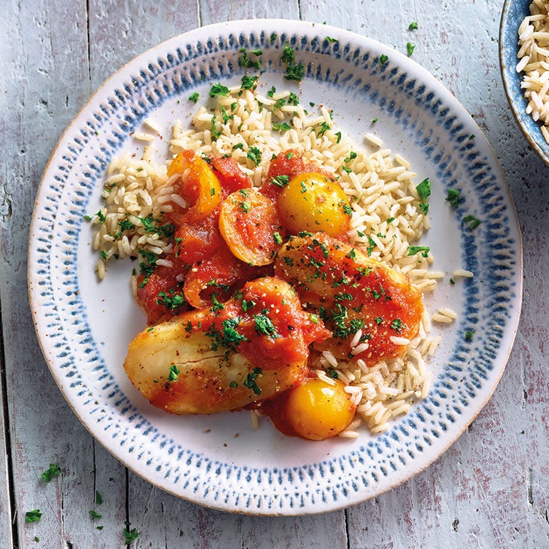 Halloumi in rauchiger Tomatensauce