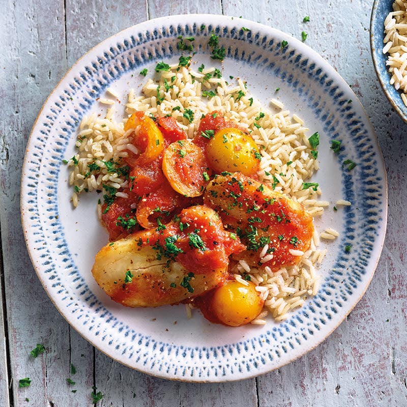 Halloumi in rauchiger Tomatensauce