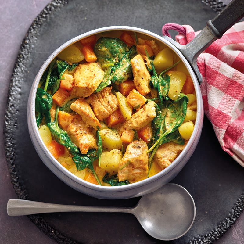 Tandoori-Poulet-Topf mit Kartoffeln