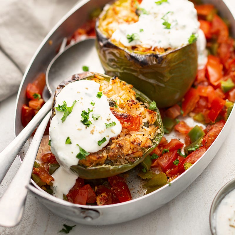 Photo de/du Poivron farci au thon et au riz par WW