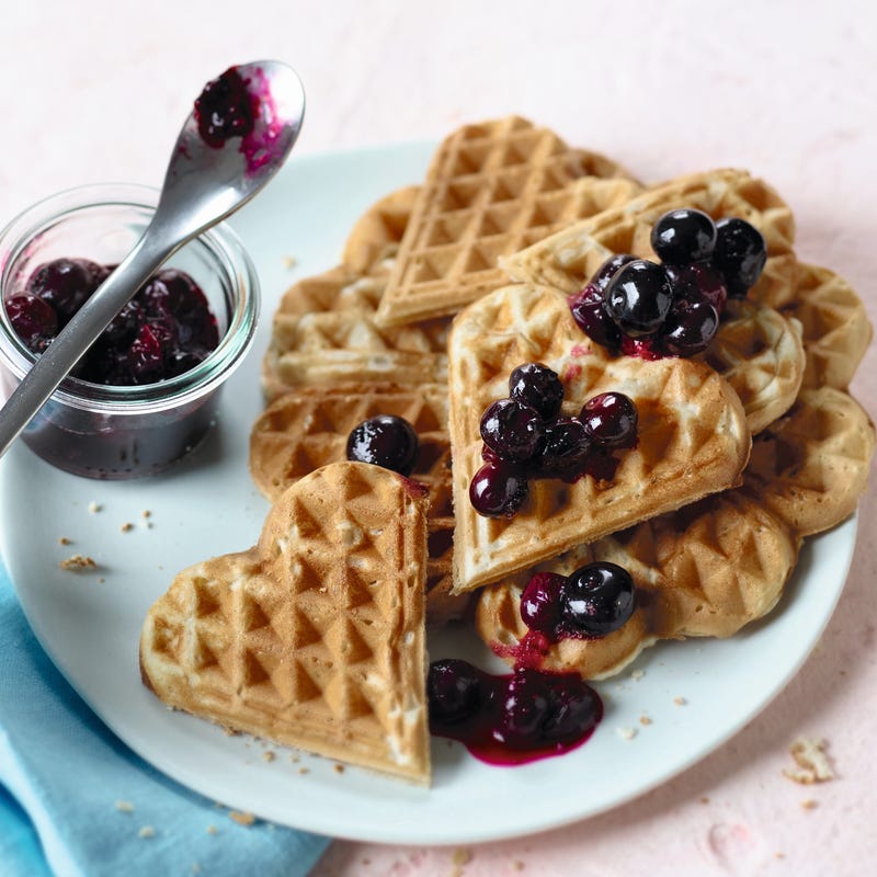 Foto van Wafels met blauwebessencompote door WW