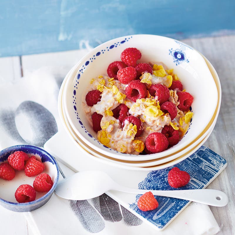 ViktVäktarna - Gröt med yoghurt och hallon