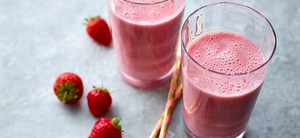 Smoothie med jordgubbar och vanilj