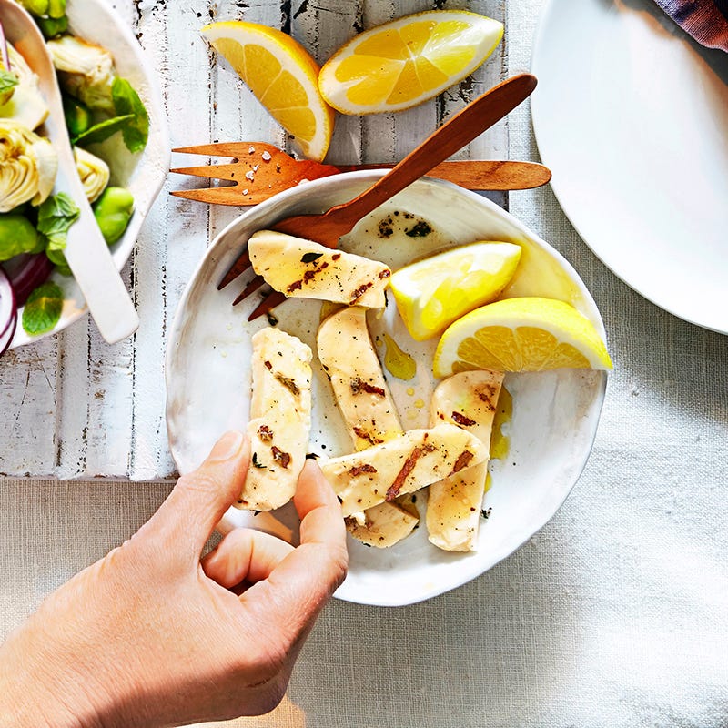 Chargrilled haloumi with thyme