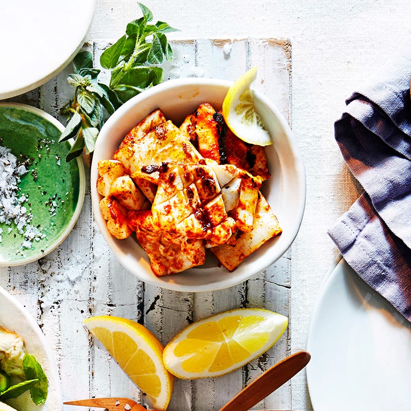 Chargrilled calamari