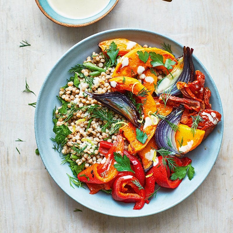 Tahini butternut couscous bowl