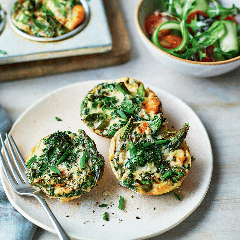 Green goddess frittata cups