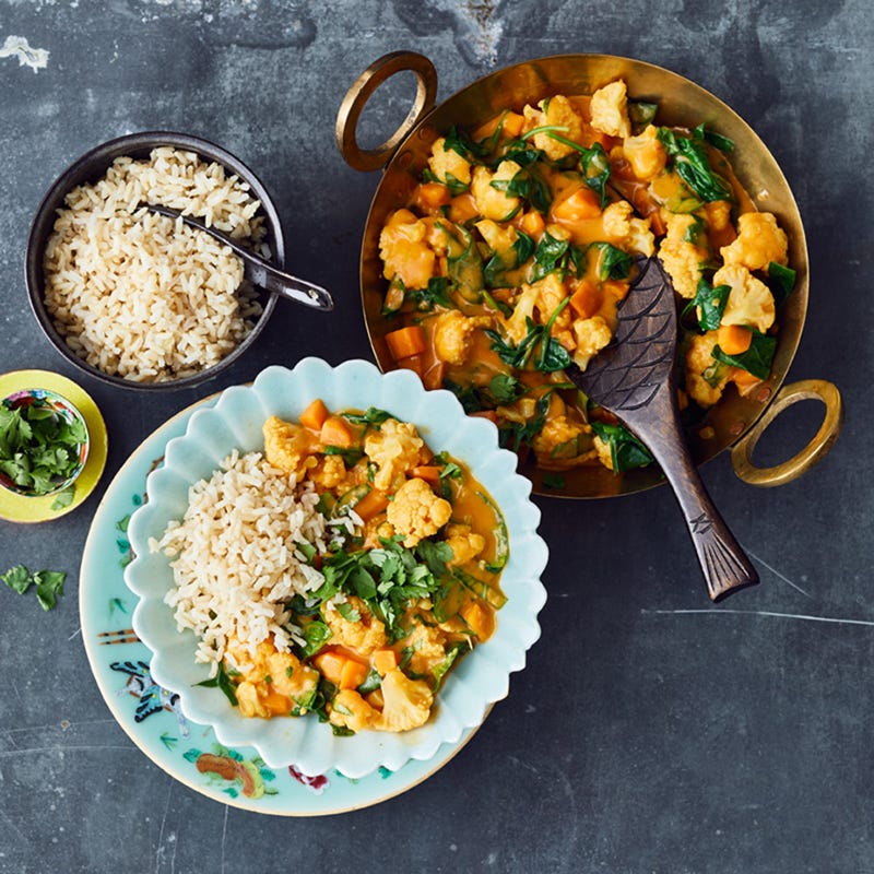 Blumenkohl-Spinat-Curry