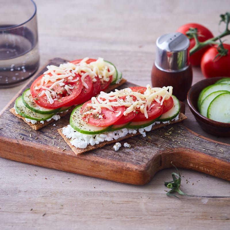 Foto van Crackers met cottage cheese door WW